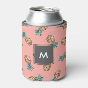 Rafraîchisseur Pour Canette motif tropical d'ananas d'or de faux d'été migno
