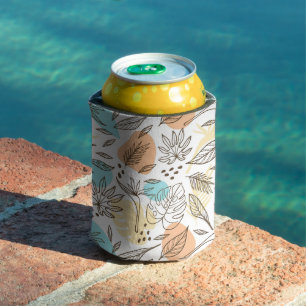 Rafraîchisseur Pour Canette Motif tropical d'été dessiné à la main