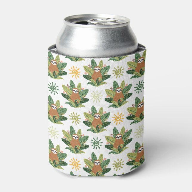 Rafraîchisseur Pour Canette Motif Tropical Sloth (Can devant)