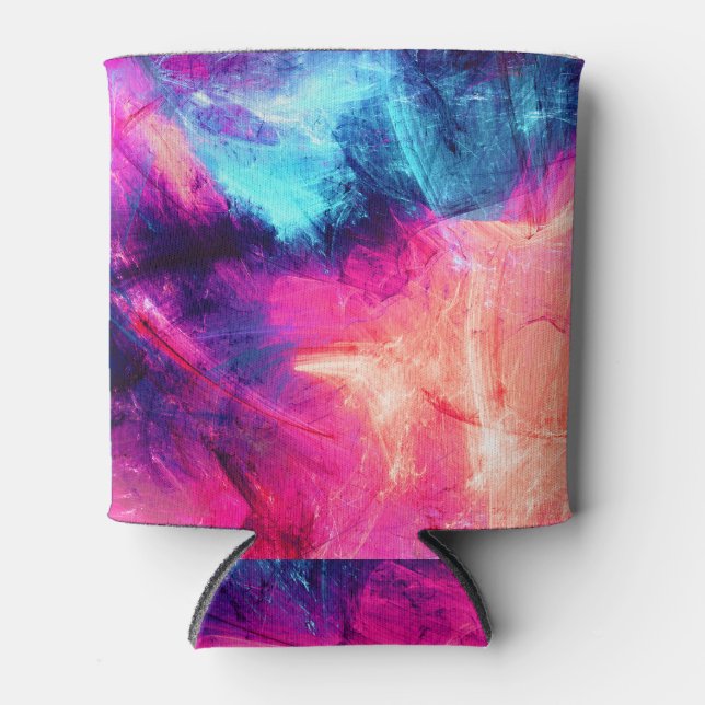 Rafraîchisseur Pour Canette Multicolor futuriste : Motif froid Abstrait (Devant)