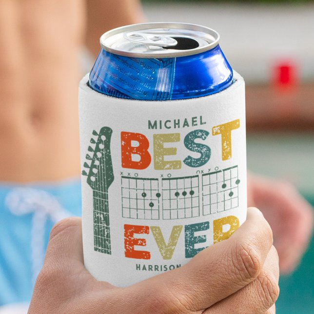 Rafraîchisseur Pour Canette Musique Papa Meilleur papa Jamais Guitare Chords P (Créateur téléchargé)