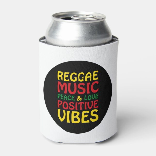 Rafraîchisseur Pour Canette Musique reggae avec des paroles positives (Can devant)