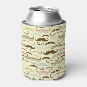 Rafraîchisseur Pour Canette Mustache motif, style rétro 4