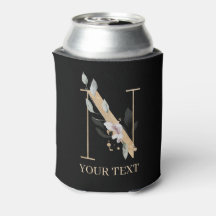 N monogramme floral personnalisé