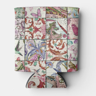 Rafraîchisseur Pour Canette Nature Patchwork : Chic Arrière - plan sans coutur