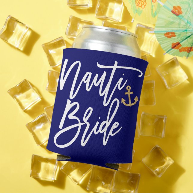 Rafraîchisseur Pour Canette Nauti Mariée Party de Bachelorette de Marin Drôle  (Été in situ)