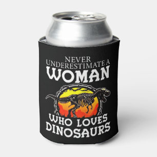 Rafraîchisseur Pour Canette Ne Sous-Estimez Jamais Une Femme Qui Aime Les Dino