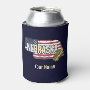 Rafraîchisseur Pour Canette Nebraska États-Unis Retro State Map Vintage USA