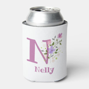 Rafraîchisseur Pour Canette Nelly Nom avec un motif floral