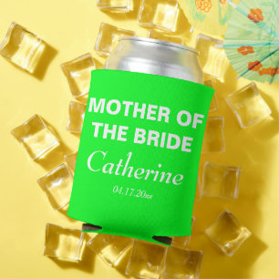Rafraîchisseur Pour Canette Neon Green Mère de la mariée Mariage Bridesmaid