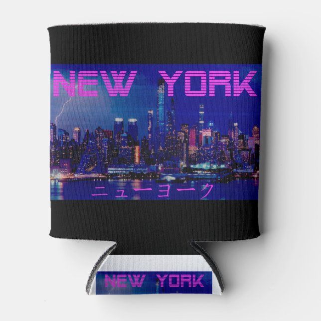 Rafraîchisseur Pour Canette New york Vaporwave Retro (Devant)