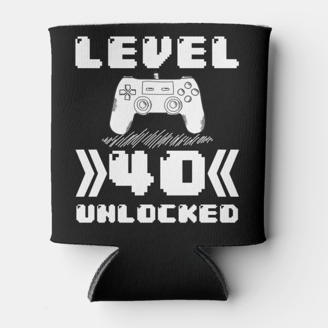 Rafraîchisseur Pour Canette Niveau 40 Déverrouillé 40e anniversaire 40 ans Jou (Devant)