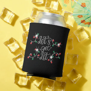 Rafraîchisseur Pour Canette Noël Allumons les Strass Méga Bling 