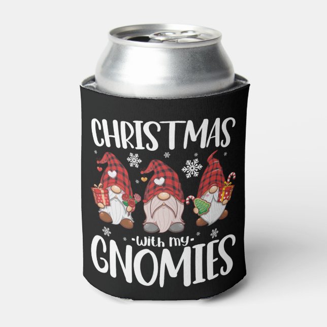Rafraîchisseur Pour Canette Noël Avec Mes Gnomies Buffalo Red Plaid Gnome (Can devant)