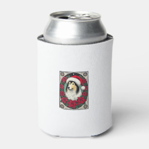 Rafraîchisseur Pour Canette Noël Collie Chien Illustration Yule Collies 4