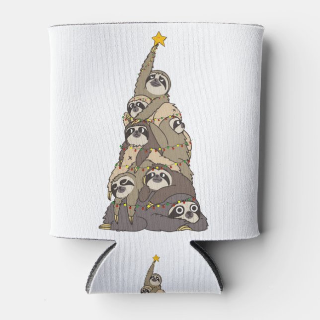 Rafraîchisseur Pour Canette Noël paresseux arbre de Noël t correspondant (Devant)