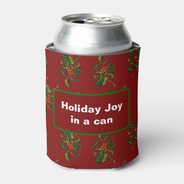 Rafraîchisseur Pour Canette Noël snarky Holly (Can devant)