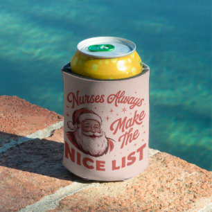 Rafraîchisseur Pour Canette Noël Vintage Santa Infirmières Font la Bonne Liste
