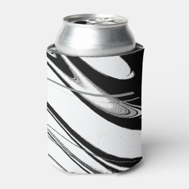 Rafraîchisseur Pour Canette Noir et Blanc Moderne (Can devant)