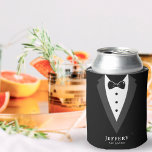 Rafraîchisseur Pour Canette Noir Script Moderne Cuomsmen Personnalisé Can Coo<br><div class="desc">Noir moderne Script Personnalisé Groomsmen Can Cooler</div>