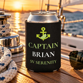 Rafraîchisseur Pour Canette Nom de capitaine personnalisé & nom de bateau Naud