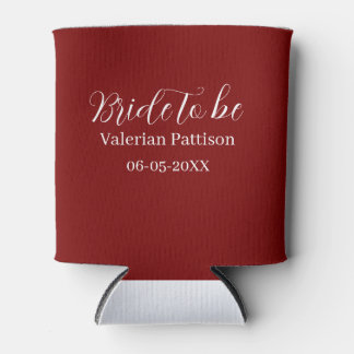 Rafraîchisseur Pour Canette Nom de la future mariée date rose blanc shower de