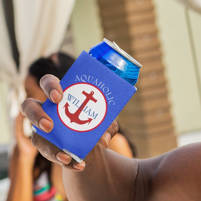 Rafraîchisseur Pour Canette Nom de l'ancre à thème nautique (Créateur téléchargé)