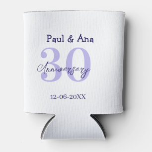 Rafraîchisseur Pour Canette nom de lettre gras violet 30e anniversaire simple