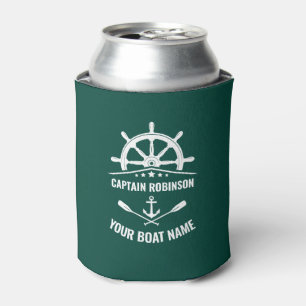 Rafraîchisseur Pour Canette Nom du bateau du capitaine Ancre nautique Oars Hel