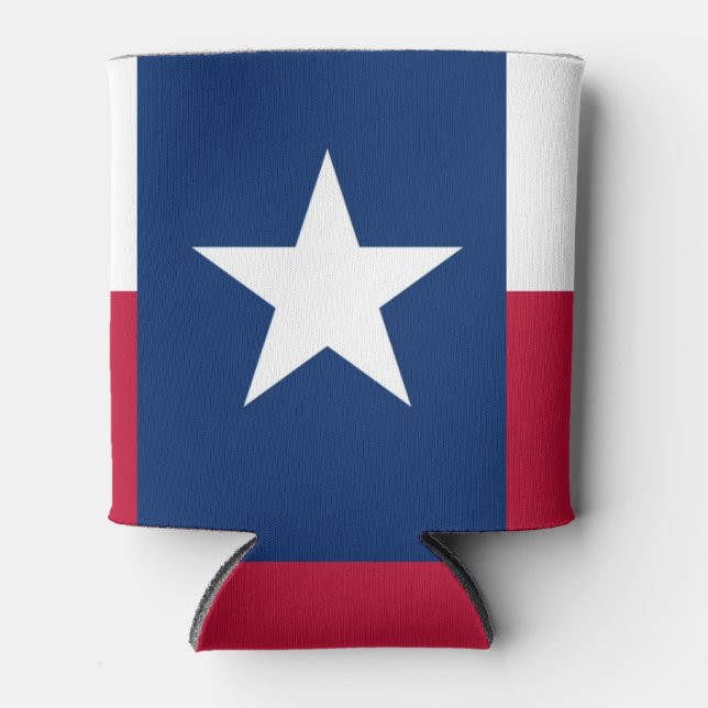 Rafraîchisseur Pour Canette Nom du drapeau Texas Can Cooler (Devant)