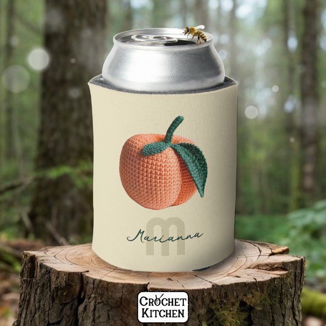 Rafraîchisseur Pour Canette Nom du monogramme Pêche au Crochet moderne minimal (Créateur téléchargé)