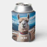 Nom et texte personnalisés Pérou Llama