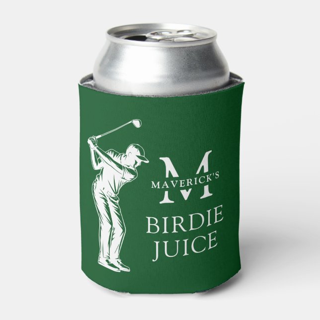Rafraîchisseur Pour Canette Nom & Initial Funny Birdie Juice Golf (Can devant)
