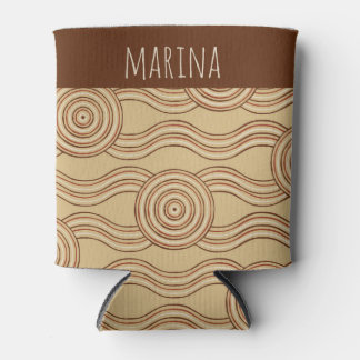 Rafraîchisseur Pour Canette Nom personnalisable Earth Australian Dreamtime