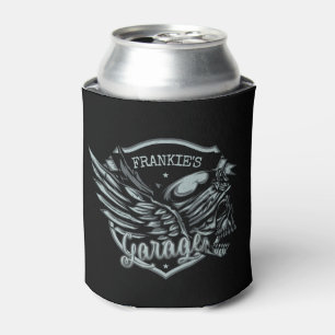 Rafraîchisseur Pour Canette Nom personnalisé Biker Skull Wings Motorcycle Gara