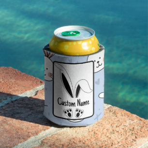 Rafraîchisseur Pour Canette Nom personnalisé Cute Bunny Pâques