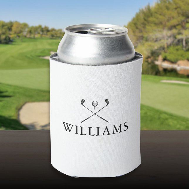 Rafraîchisseur Pour Canette Nom personnalisé moderne Clubs de golf (Modern Personalized Name Golf Clubs Can Cooler)