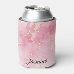 Rafraîchisseur Pour Canette Nom personnalisé paillettes roses