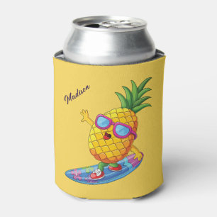 Rafraîchisseur Pour Canette Nom personnalisé Surfing Pineapple