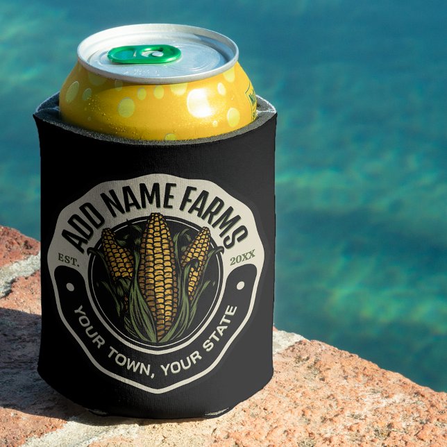 Rafraîchisseur Pour Canette Nom personnalisé Sweet Corn Garden Agricole (Créateur téléchargé)