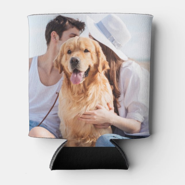 Rafraîchisseur Pour Canette Nom photo personnalisé Date Mariage Can Cooler (Devant)