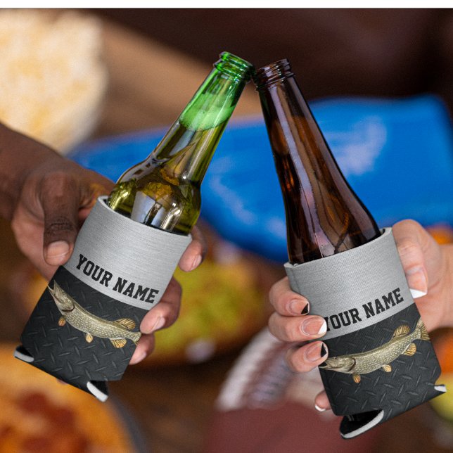 Rafraîchisseur Pour Canette Northern Pike Fishing Name Rugged Angler (Créateur téléchargé)