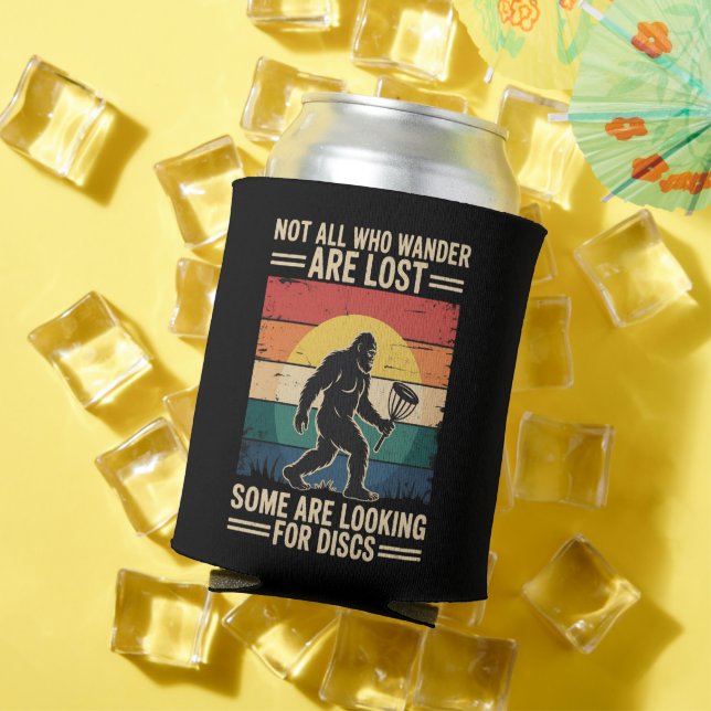 Rafraîchisseur Pour Canette Not All Who Wander Are Lost Funny Disc Golf Disc  (Été in situ)