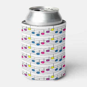 Rafraîchisseur Pour Canette Notes de Musique Colorées Motif – Musique Moderne 