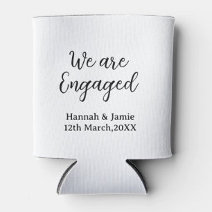 Rafraîchisseur Pour Canette Nous sommes fiancés nom date calligraphystylish