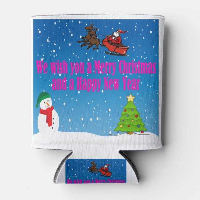 Rafraîchisseur Pour Canette Nous vous souhaitons un Joyeux Noël et une Bonne A (Devant)