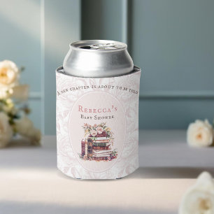 Rafraîchisseur Pour Canette Nouveau chapitre vieux livres baby shower pâle blu