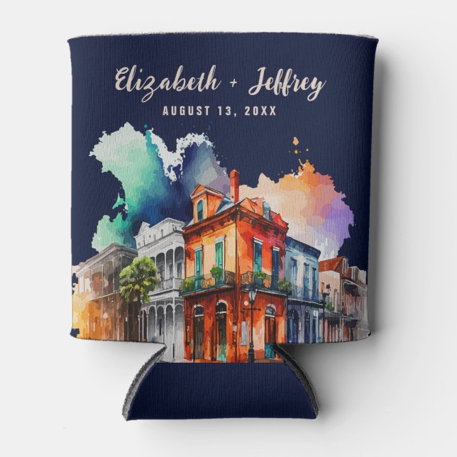 Rafraîchisseur Pour Canette Nouvelle-Orléans Nola Louisiana - Mariage d'aquare (Devant)