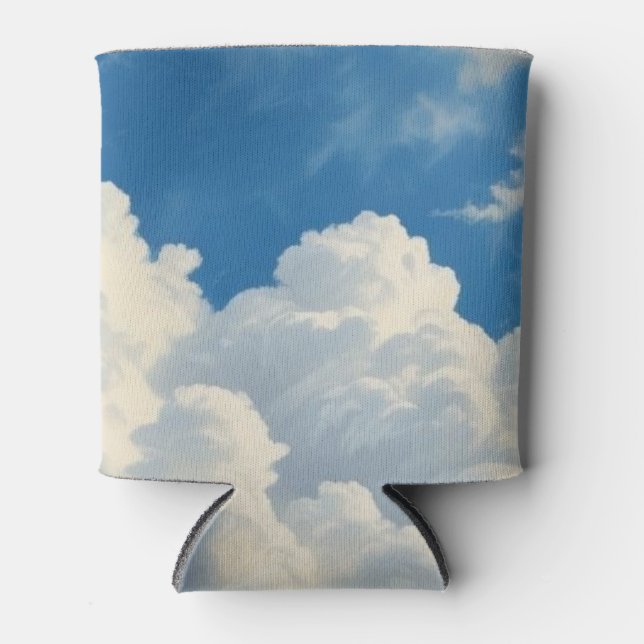 Rafraîchisseur Pour Canette Nuages blancs et ciel bleu clair (Devant)