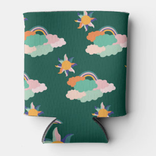 Rafraîchisseur Pour Canette Nuages colorés Rainbows Motif sans couture